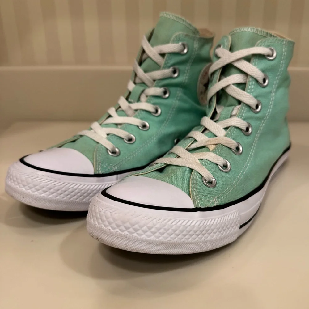 Converse Chuck Taylor All Star High Top Beach Glass Green Sneakers - Picture 5 of 16